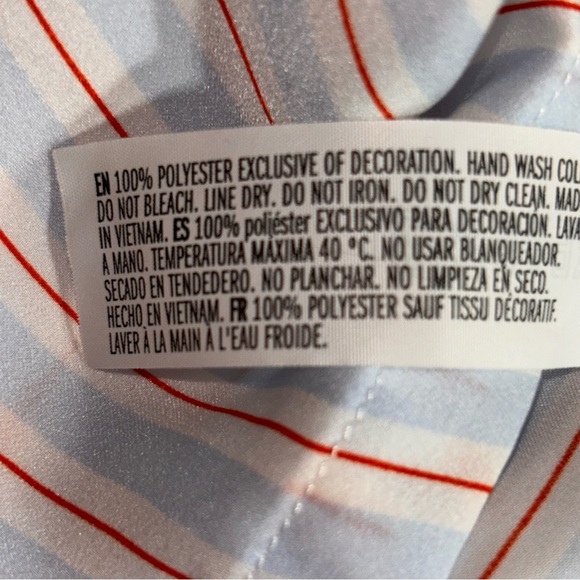 NWOT Forever 21 White Striped Satin Shirt & Short Sleepwear Set Size XS - Picture 6 of 6